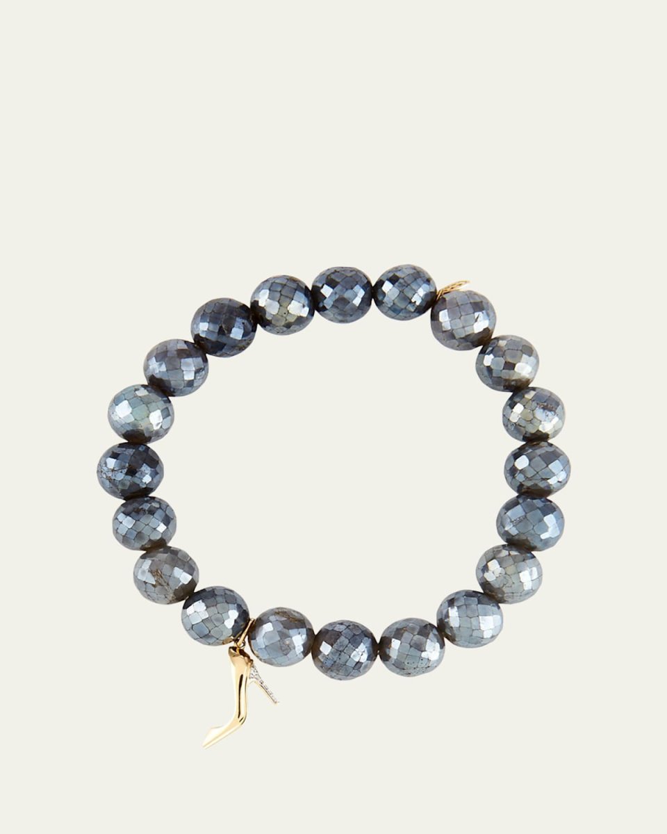 Labradorite & Diamond Stiletto Bracelet